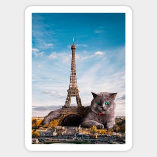 Eiffel Cat Sticker